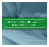 Servicio de certificación de Resoluciones del CNSS