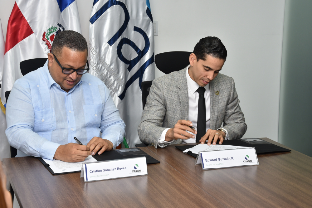 CNSS e INAP firman convenio de colaboración interinstitucional